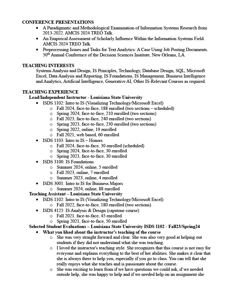 DeAnn Almond Curriculum Vitae 2nd page