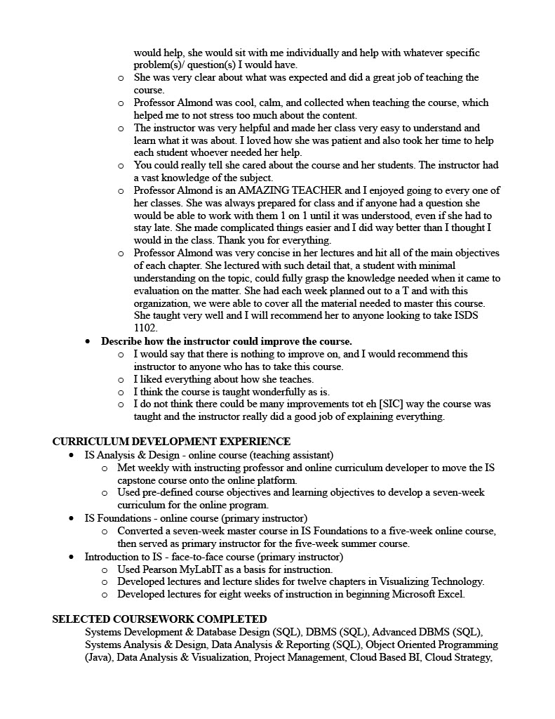 DeAnn Almond Curriculum Vitae 3rd page